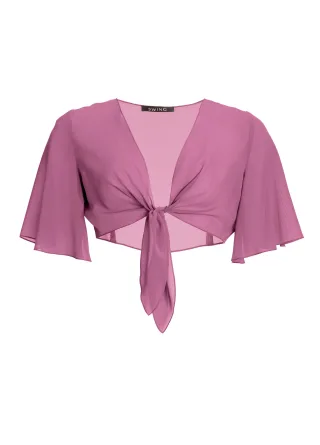SWING - Chiffon Bolero mit Knoten raspberry pink