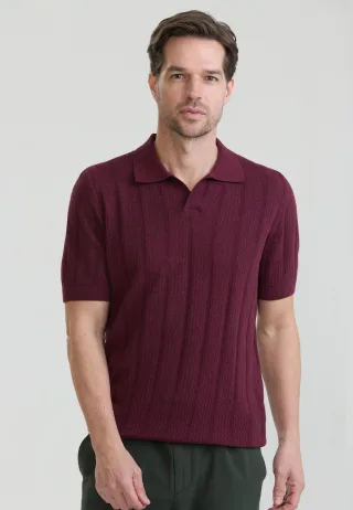 Polo Shirt Kurzarm Strick-Polo Shirt Kurzarm