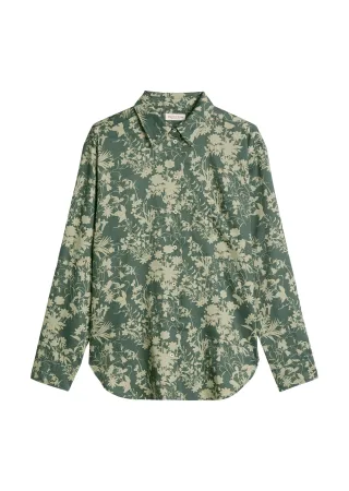 Marc OPolo Casual - Bedruckte Bluse loose Light Green - Gr. - 38