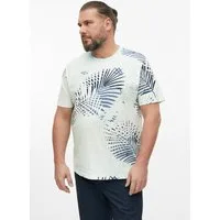 s.Oliver Kurzarmshirt T-Shirt Flammgarn-Shirt mit All-over-Print
