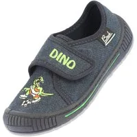 Beck Hausschuh Dino Hausschuh (atmungsaktive Materialien, für Kindergarten, Schule, Zuhause) mittlere Weite, robuste Materialien, herausnehmbare Einlegesohle