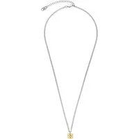COEUR DE LION Kette mit Anhänger Schmuck Edelstahl Halskette Chain Spikes Cube Solo Würfelkette