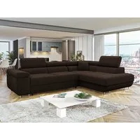 MIRJAN24 Ecksofa Torezio Cord, mit Bettkasten und Schlaffunktion, Einstellbare Kopfstützen, 274x203x70-90 cm
