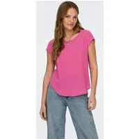 ONLY Kurzarmbluse ONLVIC – feminines Blusenshirt in lockerer Form Materialmix, regular fit