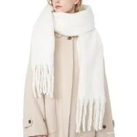 Coonoor Modeschal Damen Warm Herbst Winter unifarben mit quasten, Einfarbig Schals, Tücher für abendkleid xl Stola Scarf Winterschal MEHRWEG