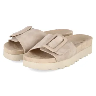Tamaris Pantoletten - Gr. 37 - Beige - Kunstleder