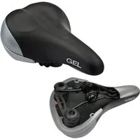 Diedrich Filmer GmbH Fahrradsattel Fahrrad Sattel Komfortsattel Fahrradsitz Herrensattel mit Geleinlage (Gel-Herrensattel, 1-tlg., Speziell der besonderen Anatomie der Herren angepasst), verstellbarer Sattelkloben, Elastomerfederung