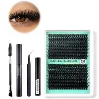 DEBAIJIA Einzelwimpern Segmentierte falsche Wimpern, wiederverwendbare Cluster Wimpern