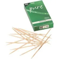 PAPSTAR Zahnstocherspender 100 Zahnstocher, Holz "pure" rund 8 cm