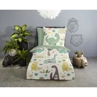 good morning Babybettwäsche Quint, Renforcé, 2 teilig, Baumwolle, Renforcé, Wendeoptik, Kind, Baby, Dino