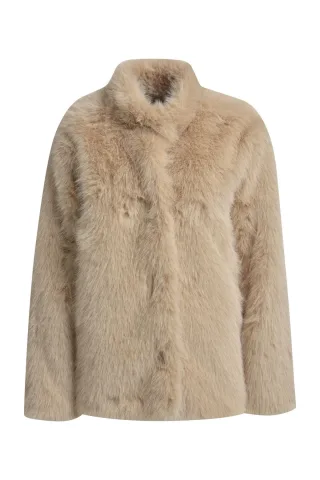 Smith&Soul - Short Fake Fur Jacket camel - Gr. - XL