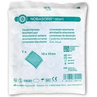 NOBAMED Paul Danz AG Erste-Hilfe-Set NOBAMED NOBASORB sterile Saugkompresse 10 x 10 cm, (1 St), für stark nässende Wunden