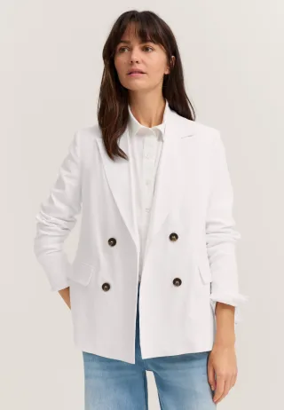 Bugatti Damen Blazer aus Leinenmischung mit Reverskragen