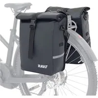 Rave Bike&Outdoor Gepäckträgertasche Voyage (2-tlg., 2 x 22 Liter), Schnelle, werkzeuglose Montage dank Easy-Click-System