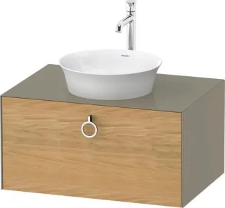 Duravit White Tulip Konsolenwaschtischunterbau wandhängend Natur Eiche & Stein Grau Matt & Hochglanz WT49800H5H2
