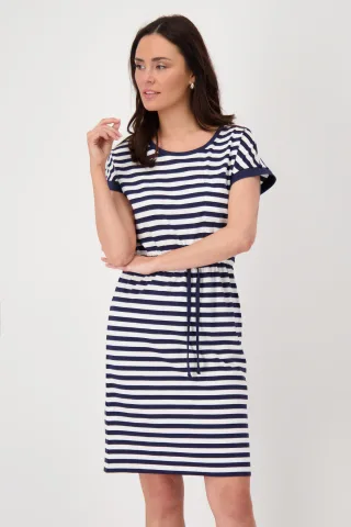 monari - Gestreiftes Kleid navy blue ringel - Gr. - 36