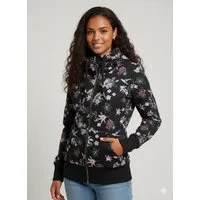 Ragwear Sweatjacke NESKA ZIP FLOWERS O mit extra breiten Bündchen