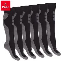 Footstar Thermosocken Herren Winter Thermo Kniestrümpfe (6 Paar) Vollfrottee