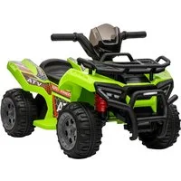 HOMCOM Elektro-Kinderquad Kinderfahrzeug Kindermotorrad Elektroquad, aus Metall, Belastbarkeit 25 kg, (1-tlg), für Kinder, Grün
