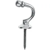 rewagi Raffhaken Raffhalter / Farbe: chrom / Material: Metall / Länge: 42 mm, Gardinen, Vorhänge, Dekoschals, Scheibengardinen, Gardinenschienen, Raffhalter, Handtuchhaken, Handtuchhalter, Verkaufseinheit: 2 Stück
