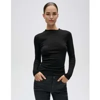 OPUS Longsleeve Sylivia aus weichem Jersey Figurbetonter Schnitt mit kleinem Stehkragen