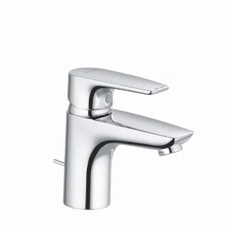 Kludi PURE & SOLID Waschtischarmatur 75, 3,8l/min m. Metallablaufg. chrom, 343820575WR5 343820575WR5