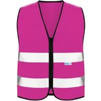 EAZY CASE Warnweste Kinder Warnweste Reißverschluss Reflektor Weste, Sicherheitsweste für Kinder Warnweste, Größe M Pink