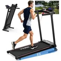 kehot Laufband Laufband klappbar mit 8% Steigung – bis 12 km/h Fitnessgerät (Elektrisches Heimtrainer Laufband mit Handlauf & 12 Programmen, App-Steuerung für Kinomap & Zwift, Bluetooth & LED-Display), Stoßdämpfendes Gehgerät Platzsparend, ideal für 