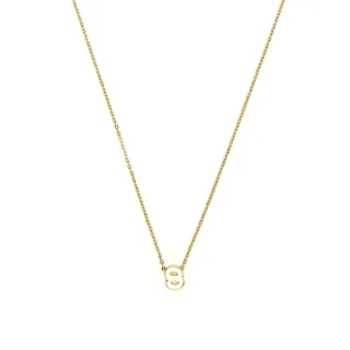Luxenter Halskette mit 18-karätiger Gelbgold-Finish – Alphabet