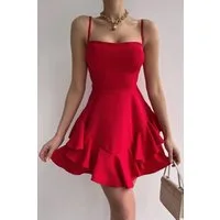 WOMAN VISION Minikleid Kleid mit dünnen Trägern