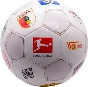 Fußball Bundesliga Clublogos 2025/26, unaufgeblasener Trainingsball Größe 5