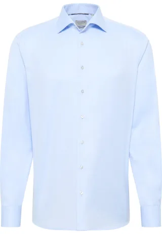 ETERNA - Modern Fit: Langarmhemd blau - Gr. - 45