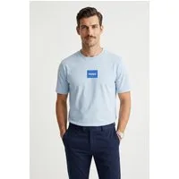 HUGO Blue T-Shirt Regular Fit, Kurzarm, Hugo-Print