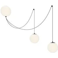 Licht-Erlebnisse Pendelleuchte BRIVO, LED fest integriert, Warmweiß, LED Glas Metall 3000 K warmweiß 1700 lm 20 cm breit H: max. 300 cm