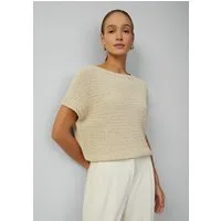 s.Oliver Kurzarmpullover Strickpullunder Ärmelloser Pullover im Relaxed Fit