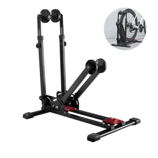 XANES 3-in-1 Foldable Bicycle Parking Racks Double Poles Carbon Steel MTB Road Bike Kick Stander Cycling Repair Support