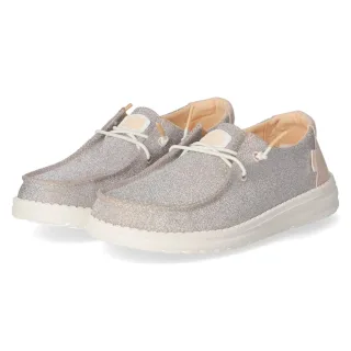 HeyDude Mokassins WENDY - Gr. 36 - Silber - Textil