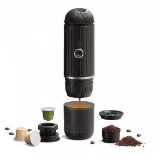 iCafilas Portable Italian Capsule Coffee Machine Capsule Powder Dual-Purpose Handheld Cordless Heating Outdoor Coffee Ma