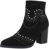 Ital-Design Damen Cowboyboots Western Westernstiefelette (88489501) Blockabsatz Stiefeletten in Schwarz