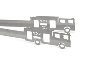 Grillzange | Motiv: Feuerwehr Österreich 122 | Feuerwehrgeschenk | Feuerwehrgrillzange | Edelstahl | integrierter Flaschenöffner
