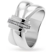 JETTE Silberring JETTE Damen-Damenring 925er Silber 13 Zirkonia, Zirkonia, synthetisch