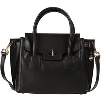 FLORENCE Handtasche Florence Damen Handtasche Leder Tasche (Handtasche), Damen Handtasche Leder, schwarz ca. 30cm x ca. 22cm hoch