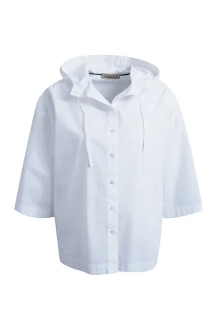 Smith&Soul - Blouse with Hood white - Gr. - S