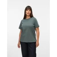 Vero Moda Curve Kurzarmshirt VMPAULINA SS T-SHIRT GA JRS NOOS CUR Baumwolle, regular fit