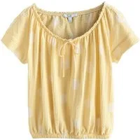 Next T-Shirt T-Shirt mit U-Ausschnitt und Ballonsaum (1-tlg)