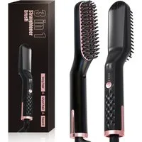 MOPUEA Multihaarstyler 3-in-1 Haarglätter und Bartglätter mit Ionentechnik für Männer, Ionentechnik, Keramikplatten, Schnellaufheizung, ergonomisches Design