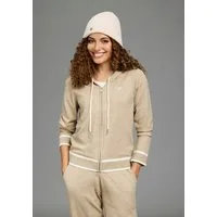 KangaROOS Kapuzenstrickjacke mit Reißverschluss, hüftlange Form, elastisches Strickmaterial