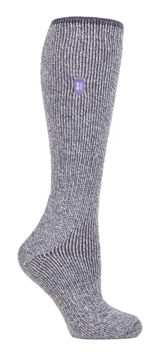 Heat Holders Damen-Thermosocken mit langem Bein, verstärkt, 2,9 TOG Outdoor-Merinowolle-Thermosocken für den Winter, Flieder