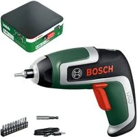 Bosch Home & Garden Akku-Schrauber IXO 7, 5,5 Nm, mit 10 Standard-Schrauberbits, Bit-Halter und Aufbewahrungsbox