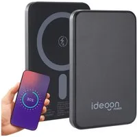 shop'n smile ideoon MagSafe Powerbank 5000 mAh, - Hochwertige kompakte Wireless Powerbank Smartphone-Ladegerät (Schnelles Laden Quick Charge für iPhone & Android)